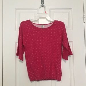 y2k old navy pink polka dot baby tee